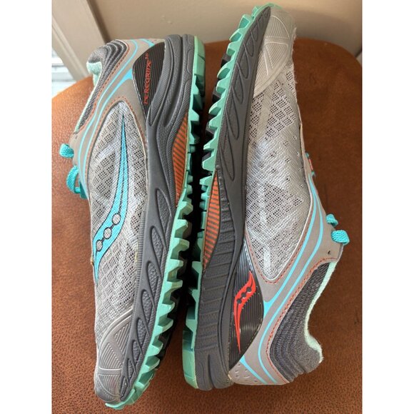 SAUCONY PEREGRINE 3.0 WOMENS RUN ANY WHERE SIZE 7.5 ATHLETIC SHOES BLUE GRAY - Picture 5 of 10